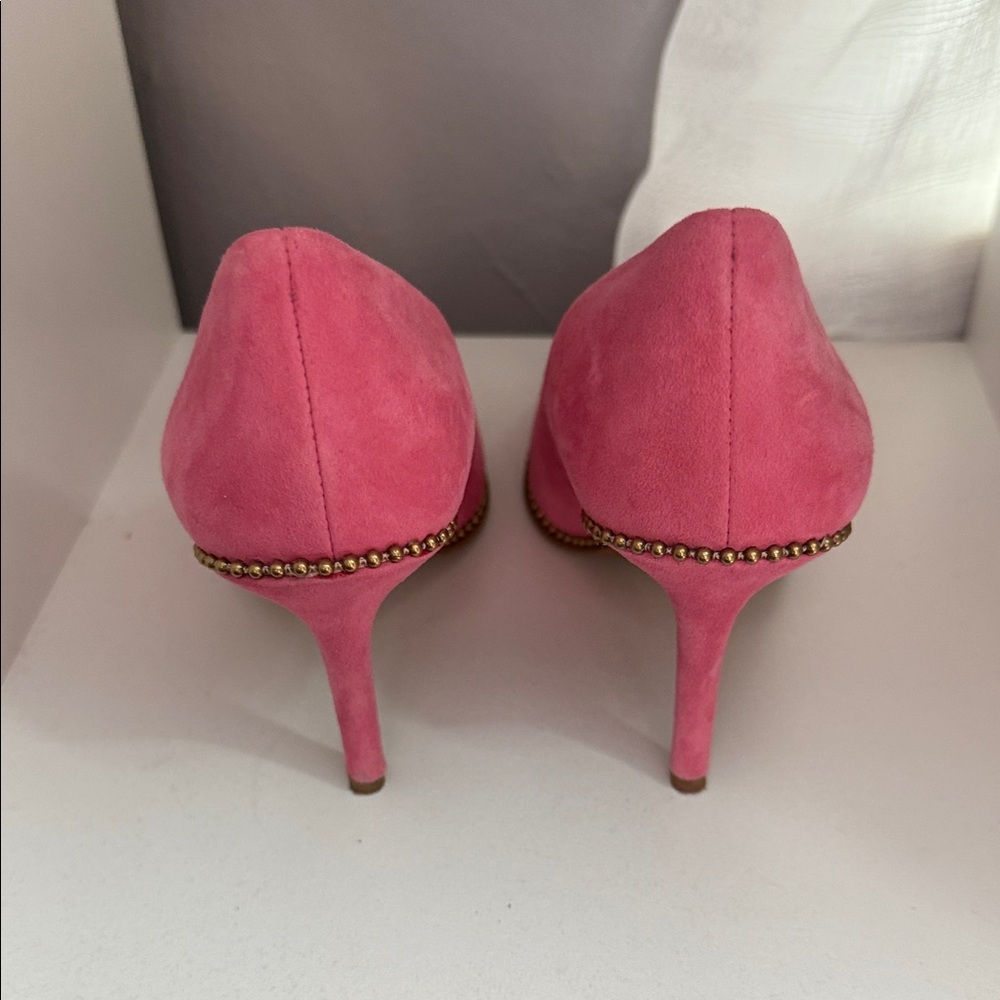 Coach Fuchsia Suede Heels - Picture 3 of 5